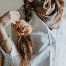 Load image into Gallery viewer, Plant dyed Plastic Free VELVET silk Scrunchy
