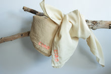 Load image into Gallery viewer, Hand embroidered organic cotton bandana -  CIAO