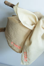 Load image into Gallery viewer, Hand embroidered organic cotton bandana -  CIAO