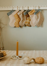 Load image into Gallery viewer, retro Christmas sock- Hand embroidered Personalized Handmade Christmas stocking