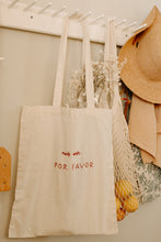 Load image into Gallery viewer, Hand embroidered, plant dyed tote bag