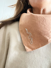 Load image into Gallery viewer, Hand embroidered DESIERTO bandana -  Plant dyed cotton bandana