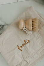 Load image into Gallery viewer, Hand embroidered Hand dyed Organic cotton Kitchen Towel