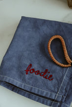 Load image into Gallery viewer, Hand embroidered Hand dyed Organic cotton Kitchen Towel