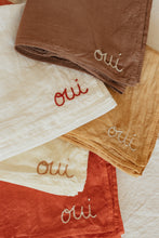 Load image into Gallery viewer, Hand embroidered plant dyed organic cotton bandana - Oui bandanas
