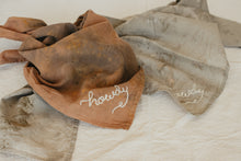 Load image into Gallery viewer, Hand embroidered organic cotton bandana -  Howdy