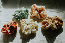 Load image into Gallery viewer, Plant dyed Plastic Free VELVET silk Scrunchy
