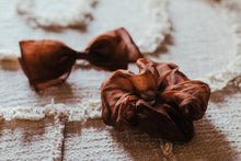 Load image into Gallery viewer, Plant dyed silk organza Scrunchy
