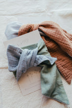 Load image into Gallery viewer, Organic Waffle Two Sides Hair Scarf - Plant dyed Hair tie