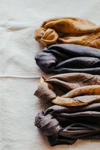Load image into Gallery viewer, Bundle Dyed Silk scarves - Eco printed with natural dyes