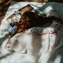 Load image into Gallery viewer, Plant dyed silk organza Scrunchy