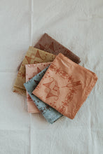Load image into Gallery viewer, Naturally Dyed Folk cotton Bandana USA made - premium cotton
