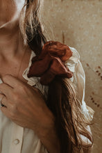 Load image into Gallery viewer, Plant dyed silk organza Scrunchy