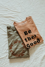 Load image into Gallery viewer, Naturally dyed cotton T shirt - the Future is Love graphic T shirt YOUTH-KIDS