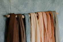 Load image into Gallery viewer, Plant dyed Organic Cotton shawl Minimal gender neutral scarves