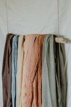 Load image into Gallery viewer, Plant dyed Organic Cotton shawl Minimal gender neutral scarves