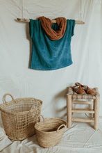Load image into Gallery viewer, Plant dyed Organic Cotton shawl Minimal gender neutral scarves