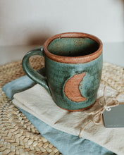 Load image into Gallery viewer, Hand-thrown Stoneware Crescent Moon Mug