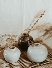 Load image into Gallery viewer, Hand thrown mini stoneware flower vases - Neutral & Minimal