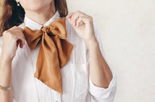 Load image into Gallery viewer, Plant dyed Silk Hair Tie - Bespoke bow