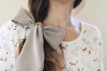 Load image into Gallery viewer, Gray Silk Hair Scarf Naturally Dyed