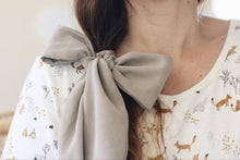 Load image into Gallery viewer, Gray Silk Hair Scarf Naturally Dyed