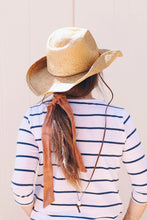 Load image into Gallery viewer, Plant Dyed Hair tie in Organic cotton - waffle cracked cotton gauze