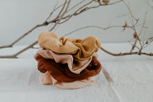 Load image into Gallery viewer, Plant Dyed Silk Scrunchies - Eco friendly gift: plastic free ties