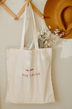 Load image into Gallery viewer, Hand embroidered, plant dyed tote bag
