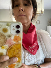 Load image into Gallery viewer, Hand embroidered organic cotton bandana -  Howdy
