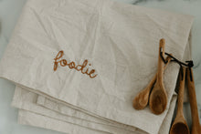 Load image into Gallery viewer, Hand embroidered Hand dyed Organic cotton Kitchen Towel 
