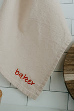 Load image into Gallery viewer, Hand embroidered Hand dyed Organic cotton Kitchen Towel 
