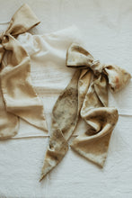 Load image into Gallery viewer, Bespoke mulberry Silk Hair tie - Plant dyed oversized Bow
