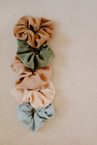 Plant Dyed Silk Scrunchies - Eco friendly gift: plastic free ties