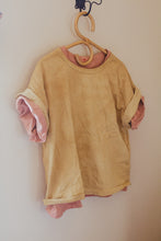 Load image into Gallery viewer, Plant dyed Distressed T shirt - Organic Cotton - Earthy tones
