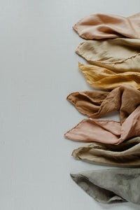 Naturally Dyed 100% Silk Scarves Neutral Earthy tones