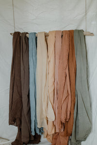 Plant dyed Organic Cotton shawl Minimal gender neutral scarves