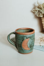 Load image into Gallery viewer, Hand-thrown Stoneware Crescent Moon Mug
