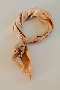 Raw Silk Bandana Naturally Dyed - Unisex Neckerchief