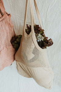 Organic cotton groceries bag - Hand dyed with plants extracts