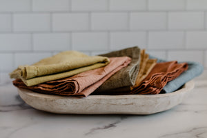 Plant Dyed Organic Cotton dish Towel -  Sold in 1 or 2 pieces Set