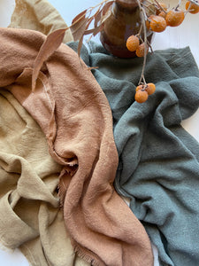 Raw Silk Bandana Naturally Dyed - Unisex Neckerchief