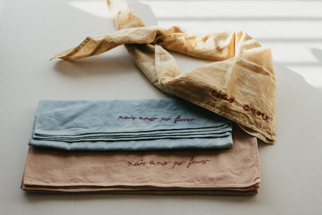 Hand embroidered bandana