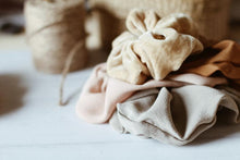 Load image into Gallery viewer, Plastic free silk scrunchy - Naturally dyed by hand XL Scrunchies
