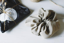 Load image into Gallery viewer, Plastic free silk scrunchy - Naturally dyed by hand XL Scrunchies
