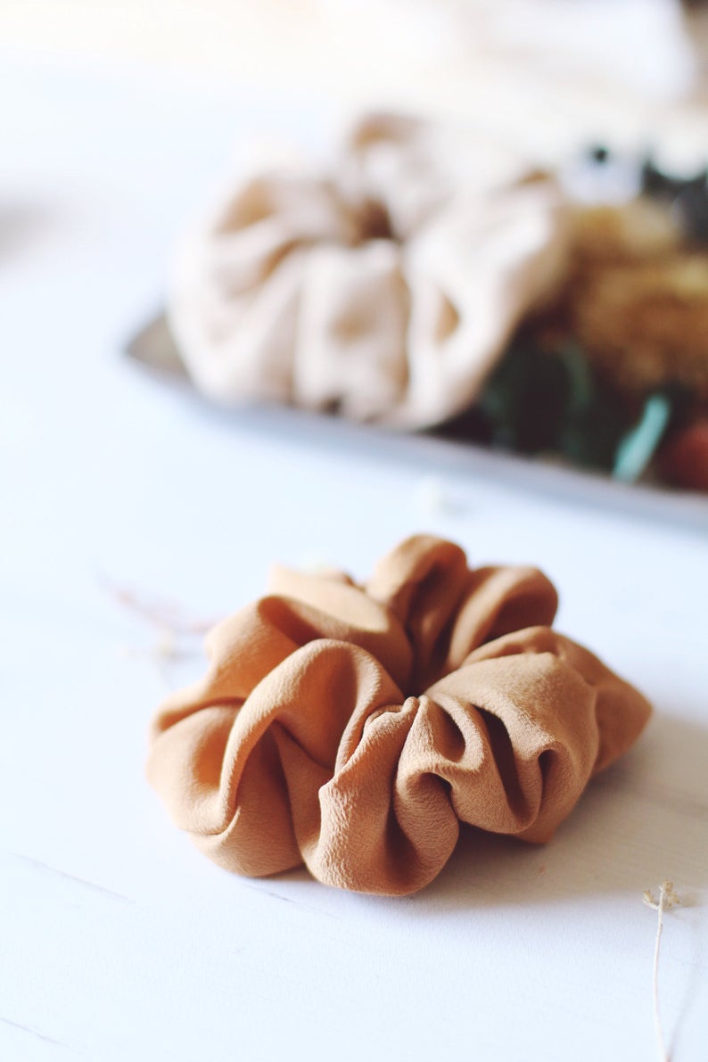 Plant Dyed Silk Scrunchies - Eco friendly gift: plastic free ties