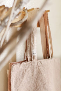 Botanically Dyed Cotton Canvas Tote Bag - Neutral tones
