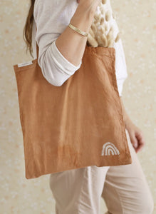 Botanically Dyed Cotton Canvas Tote Bag - Neutral tones
