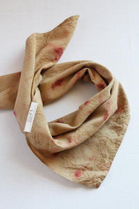 Eco Printed Organic cotton Bandana - hand dyed with natural dyes